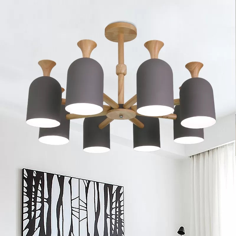 Candy Colored Goblet Chandelier Macaron Loft Light Kid Room - Rebooters