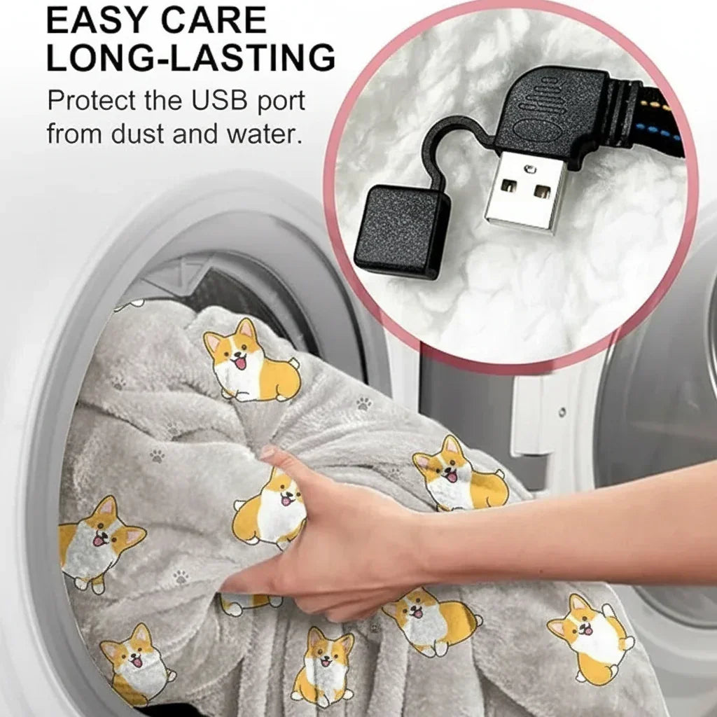 Rebooters Heated Wearable Blanket Hoodie, Sherpa Lined