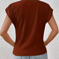 V-Neck Blouse With Draped Front Design For Women Rebooters Womens Shirts