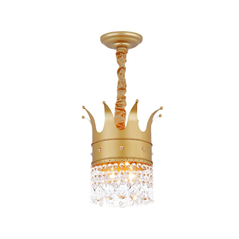 Gold Finish Crown-Like Ceiling Chandelier Kids 2/4/5 Bulbs - Rebooters