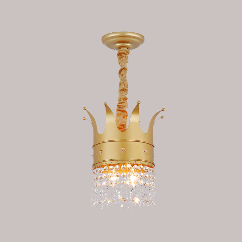 Gold Finish Crown-Like Ceiling Chandelier Kids 2/4/5 Bulbs - Rebooters