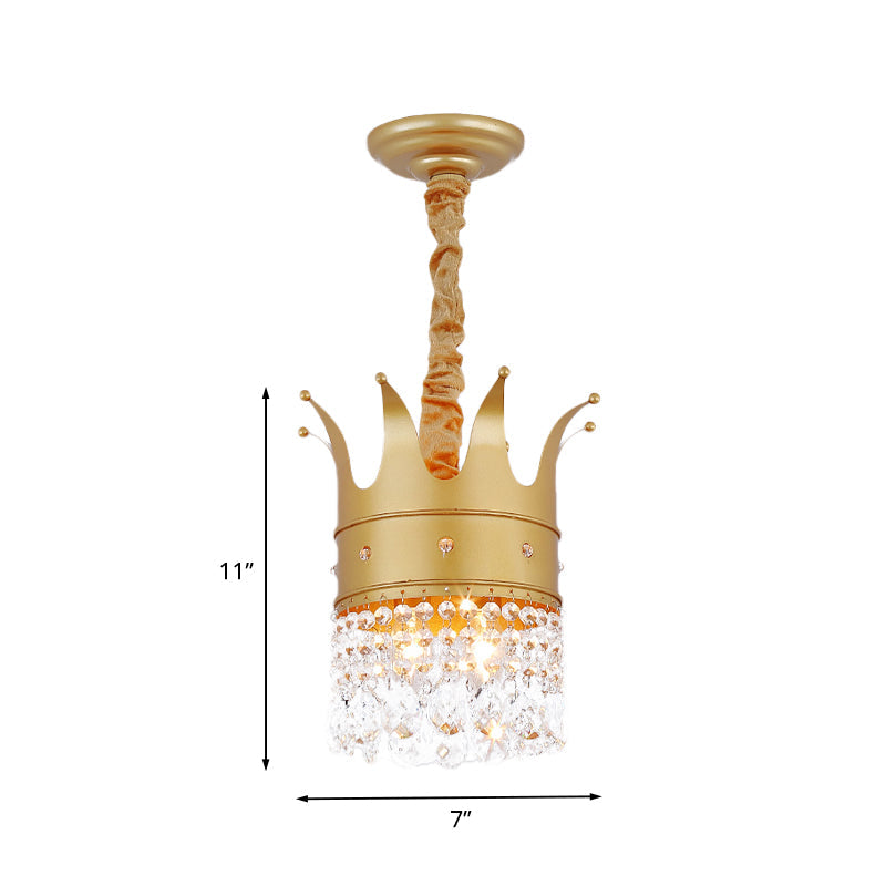 Gold Finish Crown-Like Ceiling Chandelier Kids 2/4/5 Bulbs - Rebooters