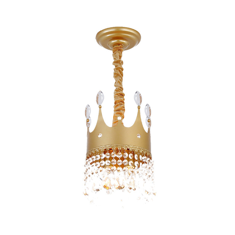 Crown Bedroom Chandelier Metallic Kids Pendant Light Fixture - Rebooters