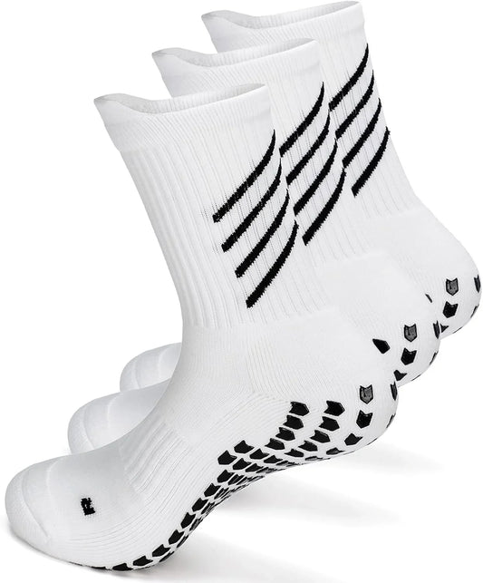 Rebooters Anti-Slip Grip Sports Socks – Cushioned, Breathable Cotton Blend, Unisex