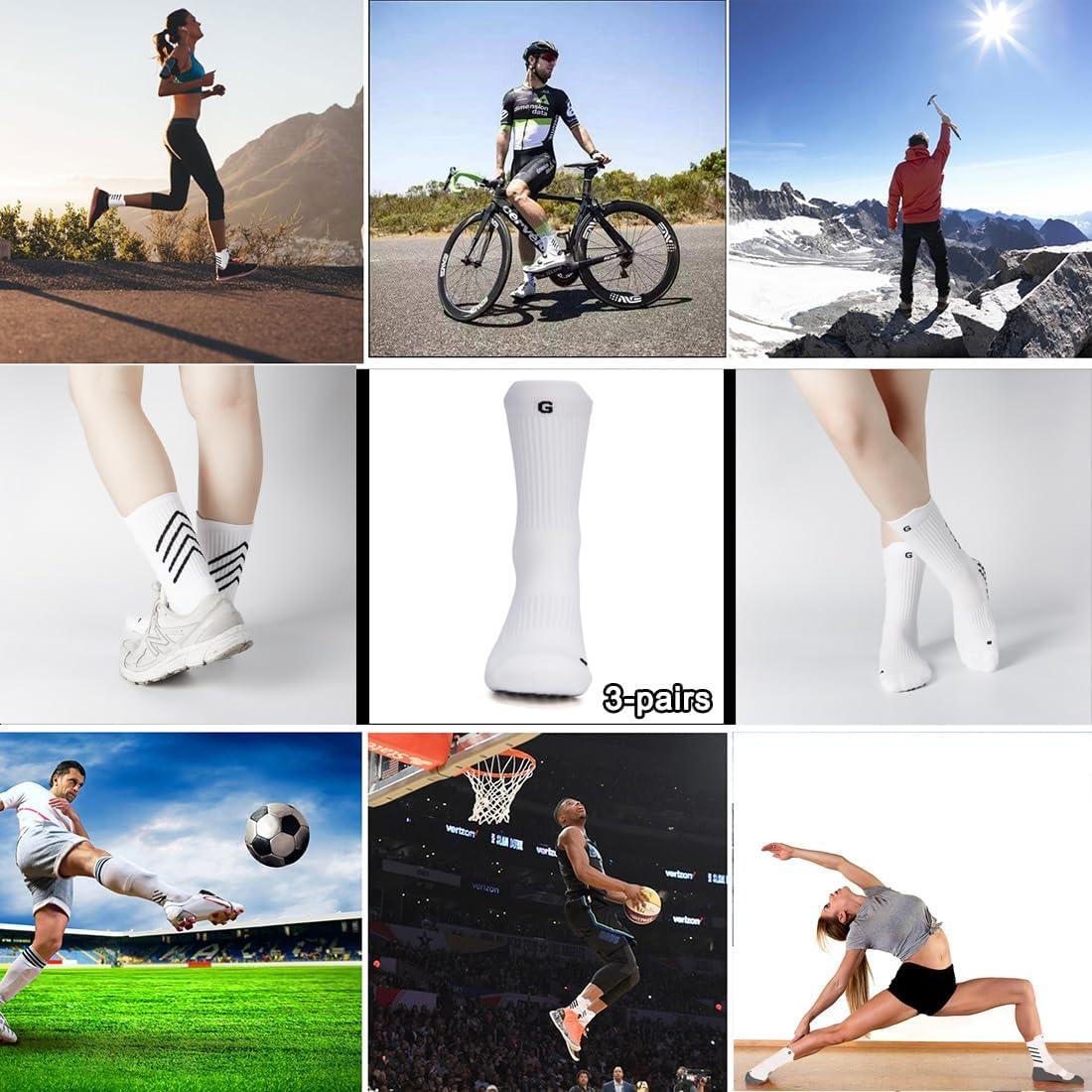 Rebooters Anti-Slip Grip Sports Socks – Cushioned, Breathable Cotton Blend, Unisex
