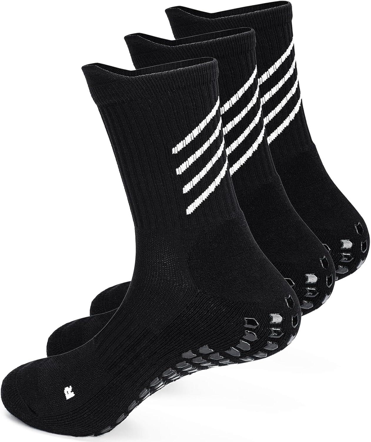 Rebooters Anti-Slip Grip Sports Socks – Cushioned, Breathable Cotton Blend, Unisex