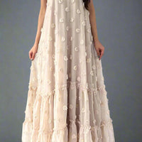 Daisy Loose-Fit Maxi Dress with Floral Décor and Flow Rebooters Maxi Women's Dresses