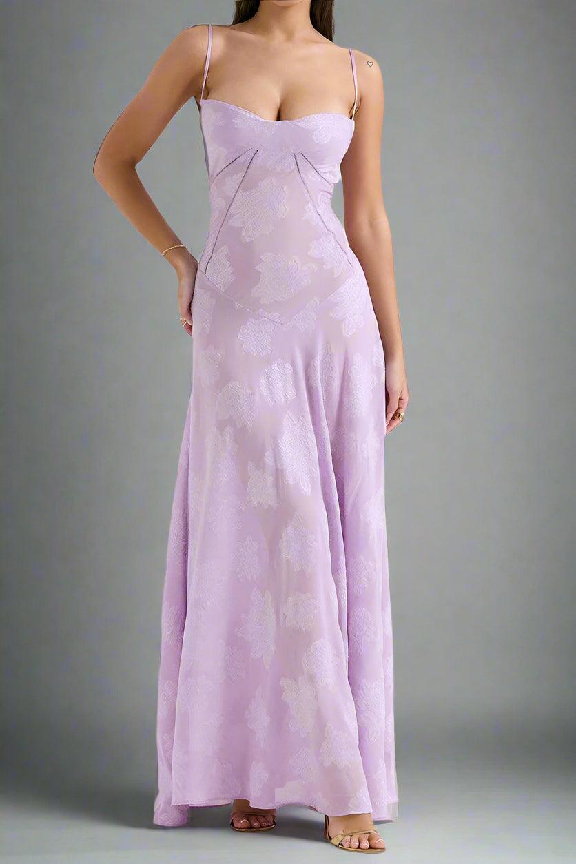 Maya Maxi Dress with Intricate Floral Embroidery and Flowing Silhouette for Elegant Style - Rebooters -Women's Dresses