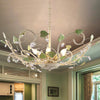 Korean Garden Bowl Ceiling Pendant 6 Lights Chandelier White - Rebooters