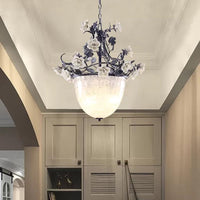 4-Bulb Bowl Chandelier Pendant Light Pastoral Style Lamp - Rebooters