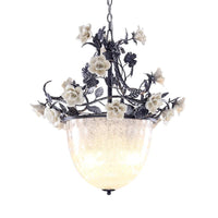 4-Bulb Bowl Chandelier Pendant Light Pastoral Style Lamp - Rebooters