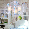 Elongated Arm Metal Chandelier Light 4 Heads Bedroom Lamp - Rebooters
