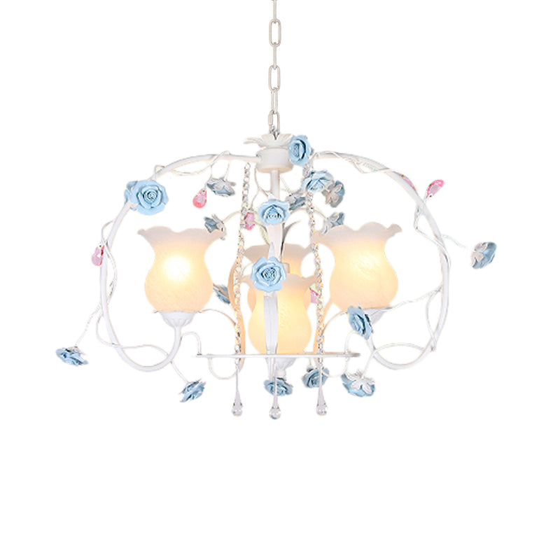 Elongated Arm Metal Chandelier Light 4 Heads Bedroom Lamp - Rebooters