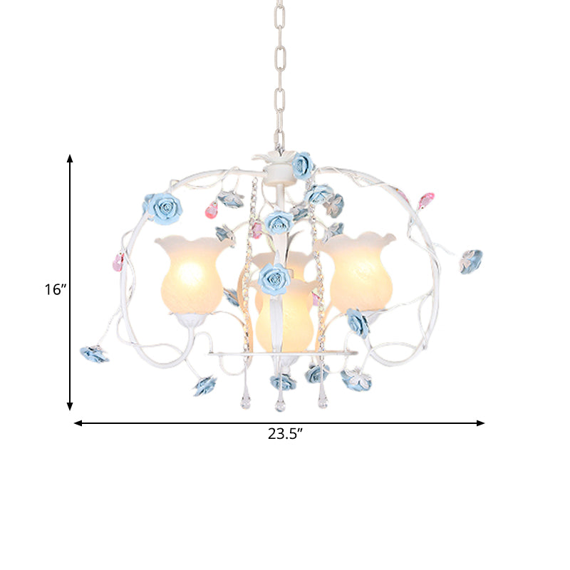 Elongated Arm Metal Chandelier Light 4 Heads Bedroom Lamp - Rebooters