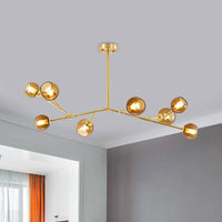 8-Bulb Living Room Ceiling Chandelier Brass Pendant Light - Rebooters