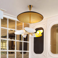 Aluminum Chamfered Capsule Chandelier 5 Heads White Lamp - Rebooters