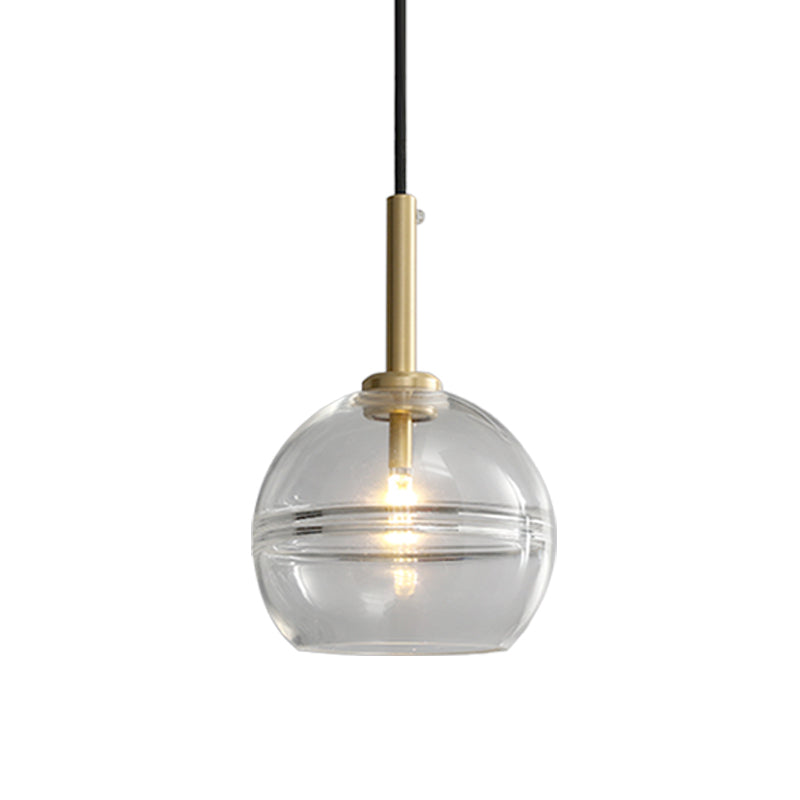 1 Light Living Room Pendant Modernist Brass Hanging Lamp - Rebooters