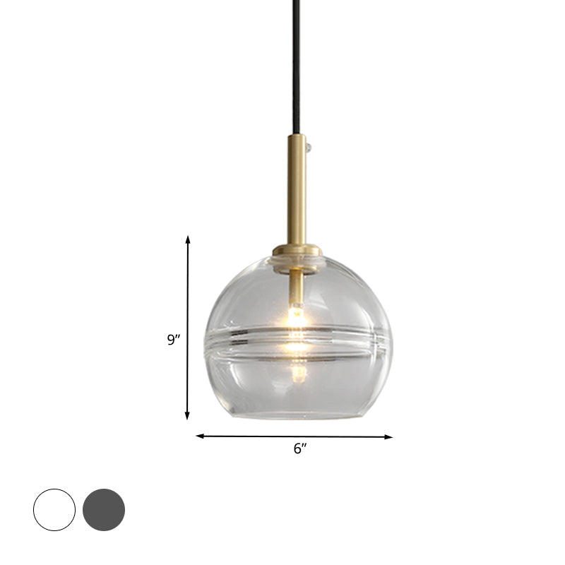 1 Light Living Room Pendant Modernist Brass Hanging Lamp - Rebooters