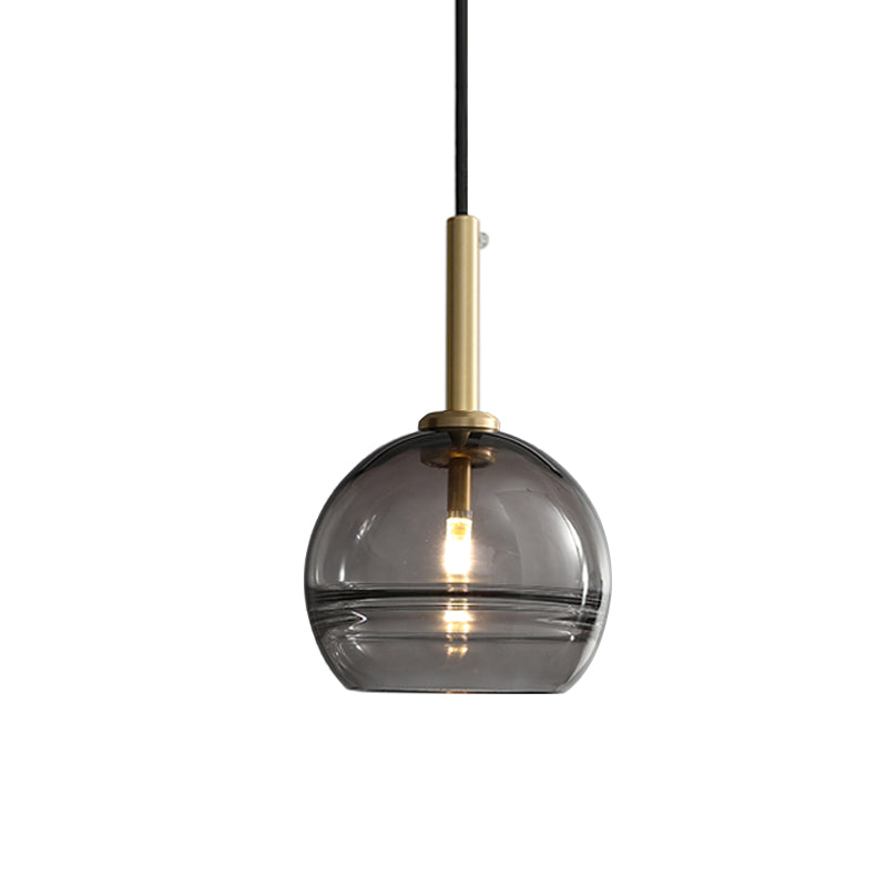 1 Light Living Room Pendant Modernist Brass Hanging Lamp - Rebooters