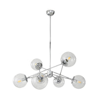6 Heads Bedroom Chandelier Modern Chrome Hanging Ceiling Light - Rebooters
