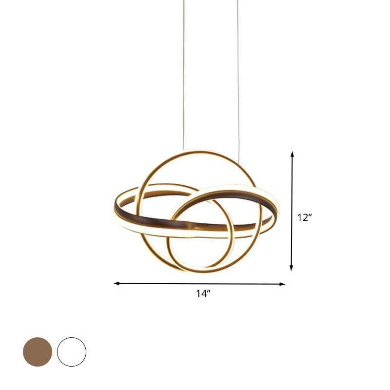 Acrylic Twisted Ceiling Light Fixture Modernist LED Chandelier - Rebooters