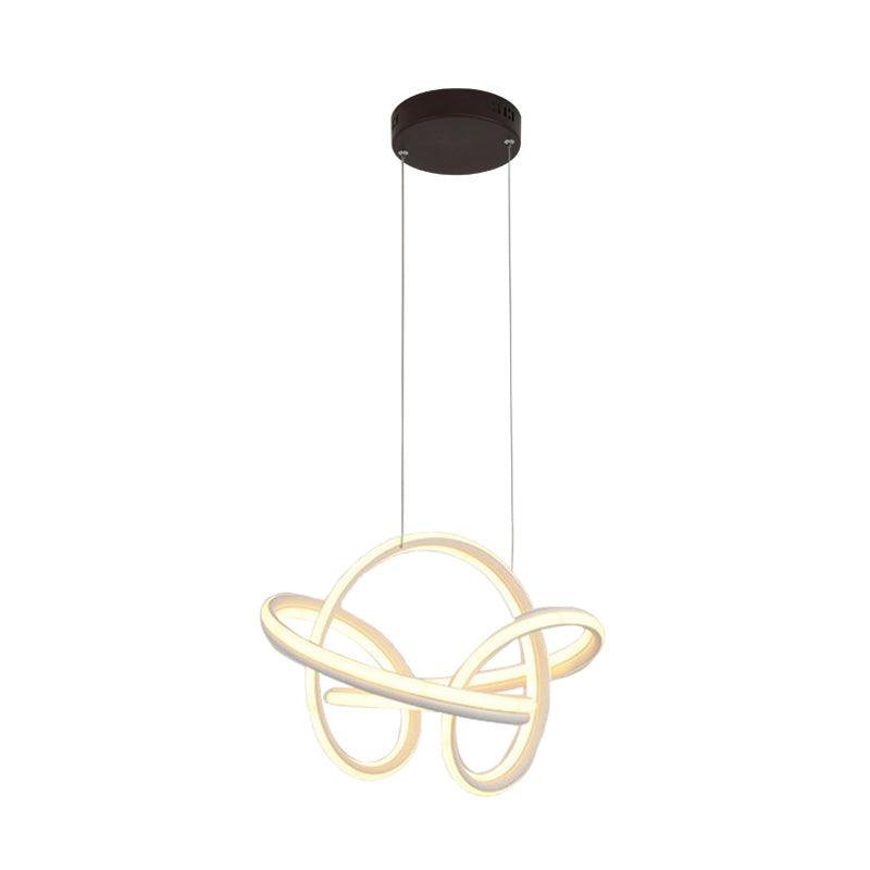Acrylic Twisted Ceiling Light Fixture Modernist LED Chandelier - Rebooters