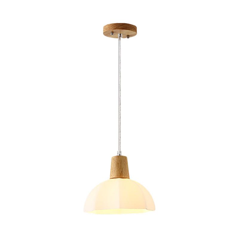 White Frosted Glass Umbrella Pendant Lighting Modernist Lamp - Rebooters