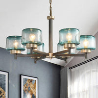 3/6-Light Dining Room Chandelier Post Modern Grey Radial - Rebooters