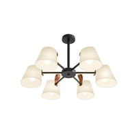 Barrel Dining Room Pendant Frosted White Glass Chandelier - Rebooters