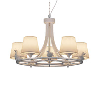 5-Light Living Room Chandelier Contemporary White Lamp - Rebooters