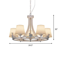 5-Light Living Room Chandelier Contemporary White Lamp - Rebooters