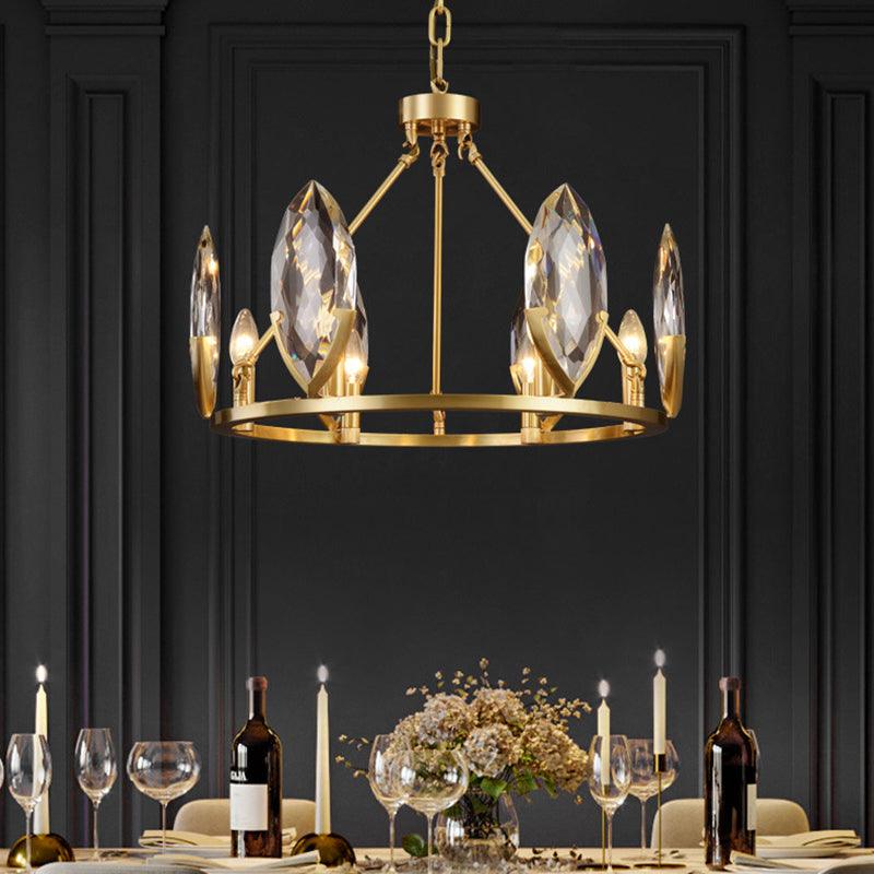 6/8 Bulbs Living Room Hanging Light Kit Modernist Gold Chandelier - Rebooters