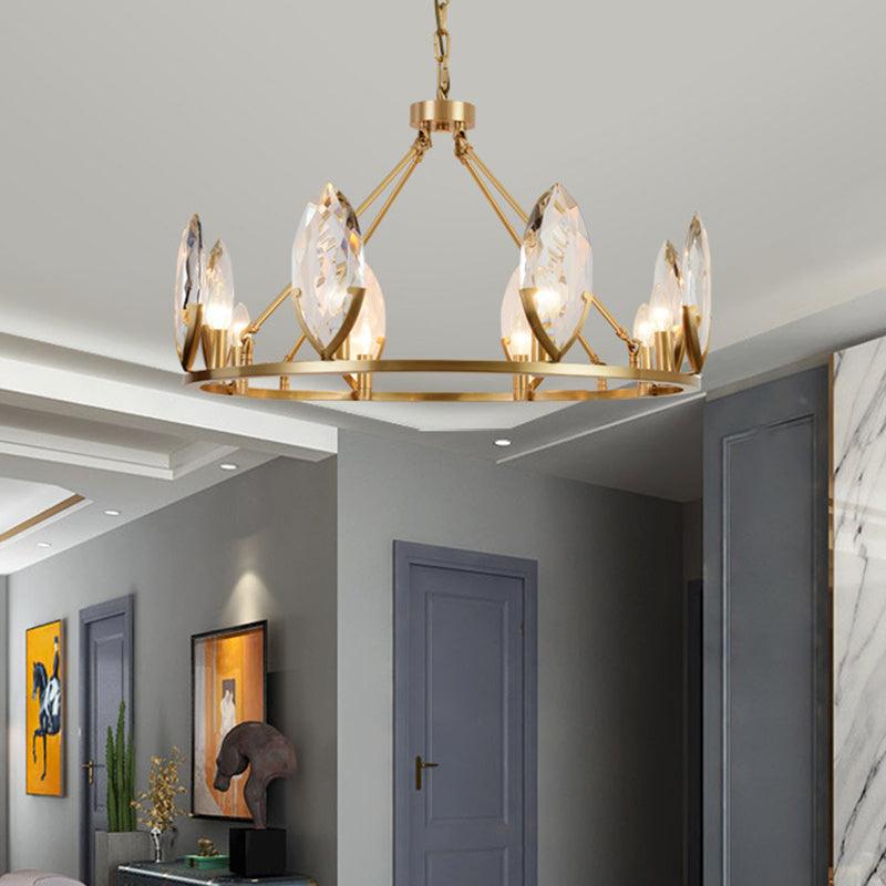 6/8 Bulbs Living Room Hanging Light Kit Modernist Gold Chandelier - Rebooters