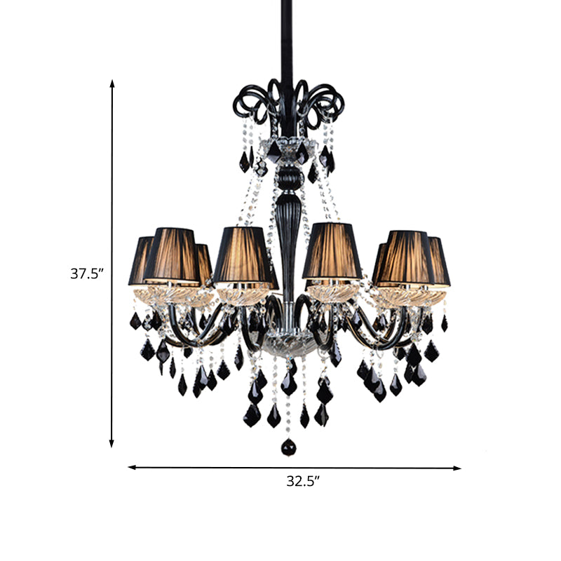 Traditional Tapered Chandelier Lamp 10 Bulbs Ceiling Light - Rebooters