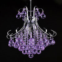 3 Bulbs Chandelier Pendant Light Traditionalist Raindrop Crystal - Rebooters