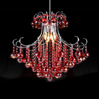 3 Bulbs Chandelier Pendant Light Traditionalist Raindrop Crystal - Rebooters