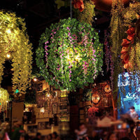 Antique Spherical Cage Chandelier 4 Heads Iron Pendant Lighting Fixture in Black - Rebooters