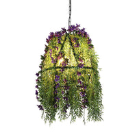 4-Bulb Diamond Cage Chandelier Light Industrial Black Metal - Rebooters