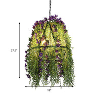 4-Bulb Diamond Cage Chandelier Light Industrial Black Metal - Rebooters