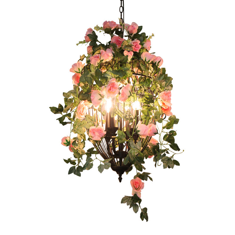 3 Heads Ceiling Chandelier Factory Restaurant Flower Pendant - Rebooters