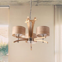 Beige Radial Ceiling Chandelier Modernist 3/6 Lights Lamp - Rebooters
