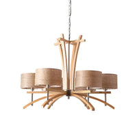 Beige Radial Ceiling Chandelier Modernist 3/6 Lights Lamp - Rebooters