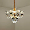 Gold Circle Pendant Chandelier Traditional Crystal Light 6/8 Bulbs - Rebooters