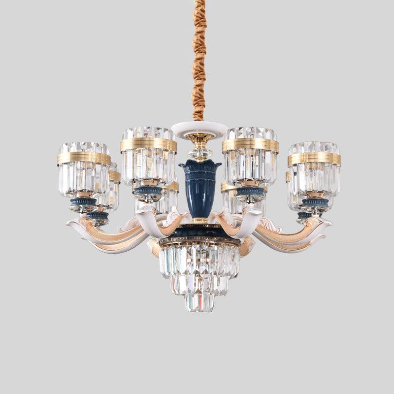 6/8 Heads Chandelier Lighting Traditional Cylindrical Fixture - Rebooters