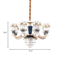 6/8 Heads Chandelier Lighting Traditional Cylindrical Fixture - Rebooters