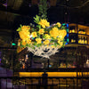 Yellow Round Cage Ceiling Chandelier Industrial Iron 3-Light - Rebooters