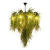 8/14 Lights Iron Chandelier Lighting Industrial Green Pendant Light - Rebooters