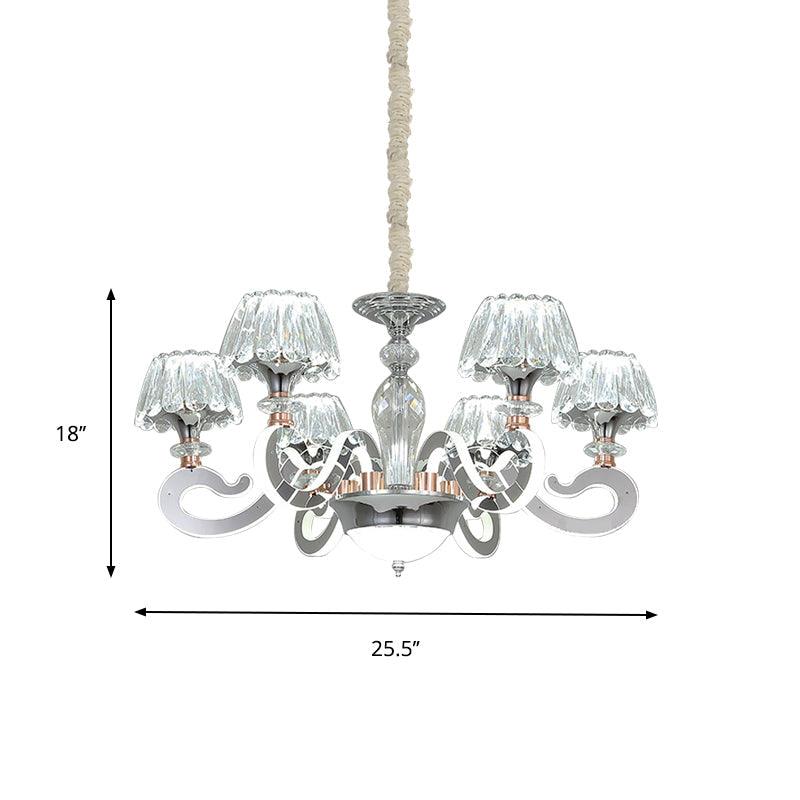 6/8 Heads Conic Chandelier Pendant Light Modernist Lamp - Rebooters