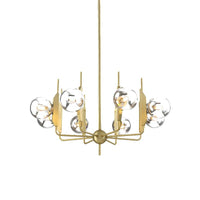 8-Light Living Room Chandelier Lighting Post Modern Gold Ceiling Lamp - Rebooters