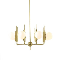 8-Light Living Room Chandelier Lighting Post Modern Gold Ceiling Lamp - Rebooters
